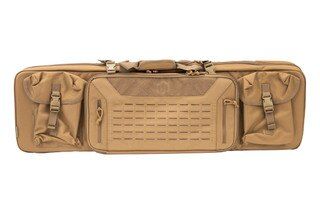 Savior Equipment 42" Urban Warfare Dark FDE Double Rifle Case features exterior accessory pockets